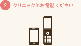 2:クリニックにお電話ください
